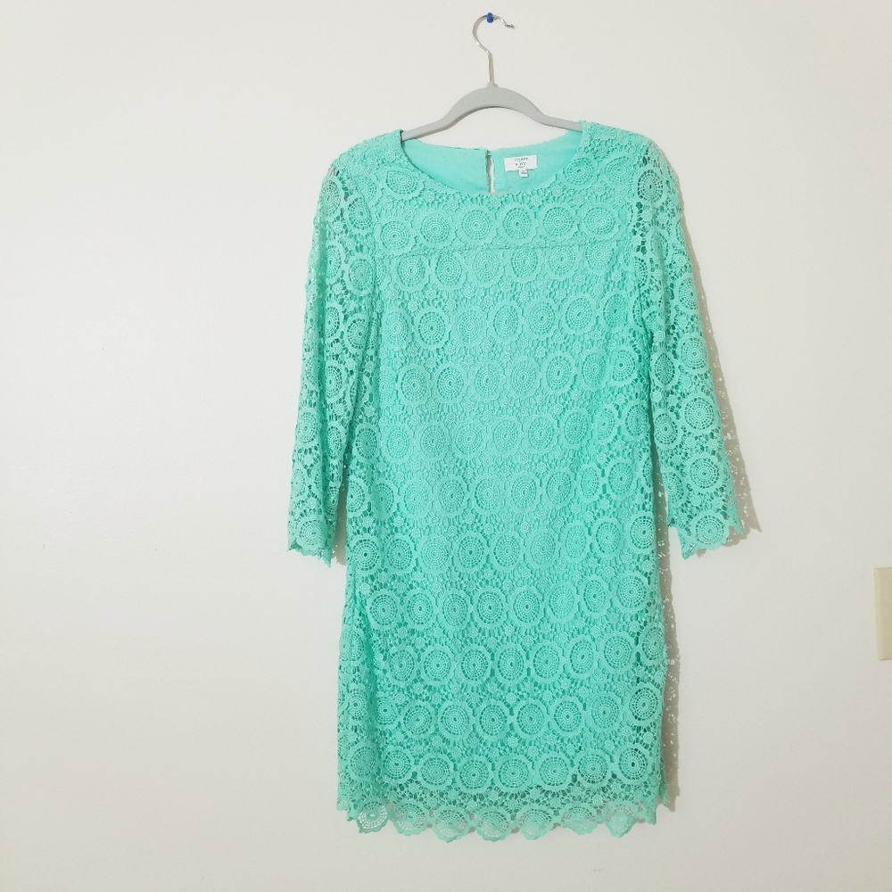 Crown & Ivy Mint Midi Summer Lace Dress